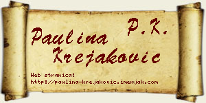 Paulina Krejaković vizit kartica